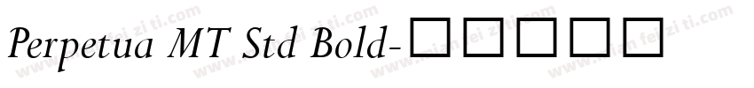 Perpetua MT Std Bold字体转换